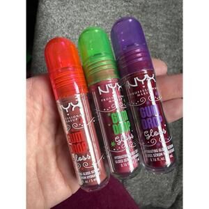 NYX Limited Edition Holiday Gum Drop Gloss Trio Hydra Honey Bubblegum